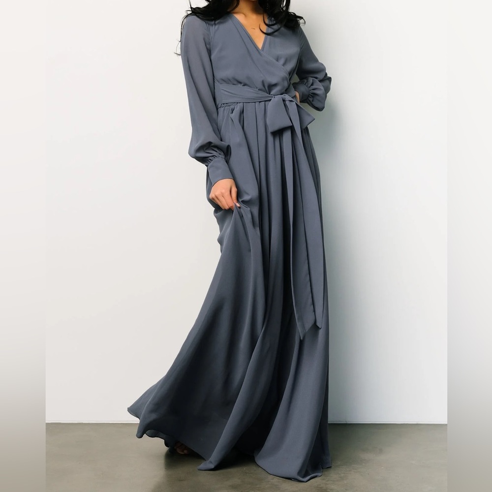 Baltic Born Lydia Slate Blue Maxi Dress - Small